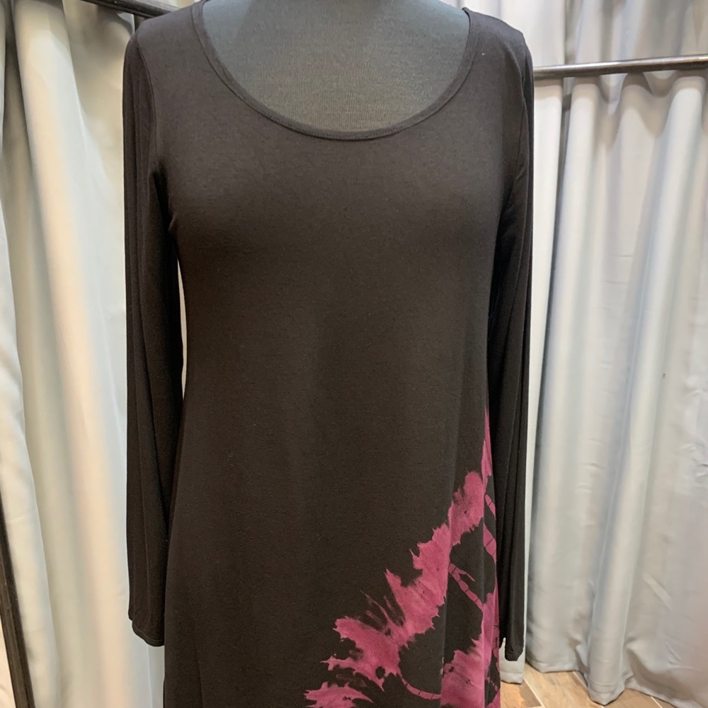 Black & Purple Tie Dye Tunic
